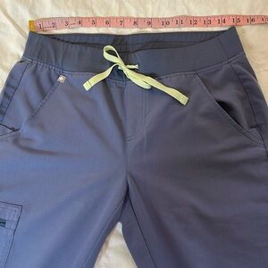 Figs Steel Blue/Gray jogger style scrub bottom